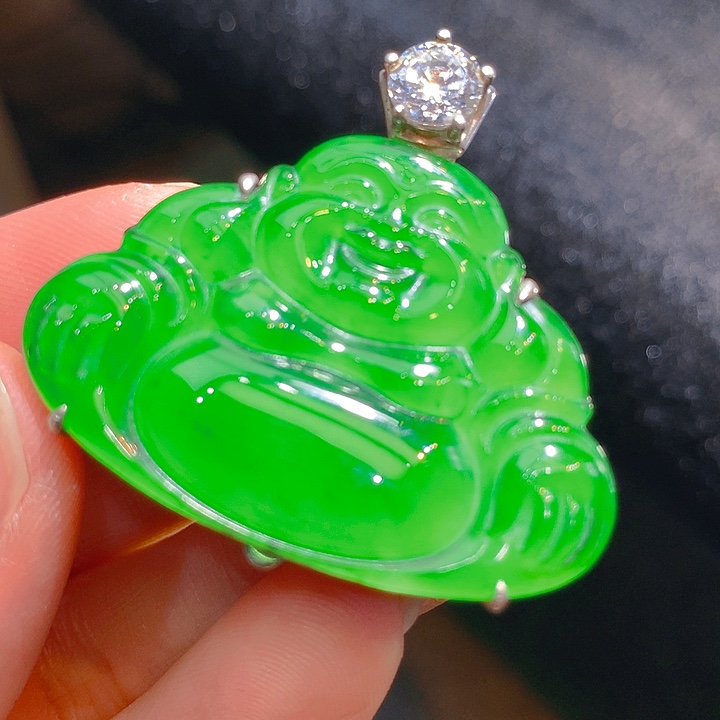 【闪购商品】翡翠颈饰银S925镶嵌翡翠