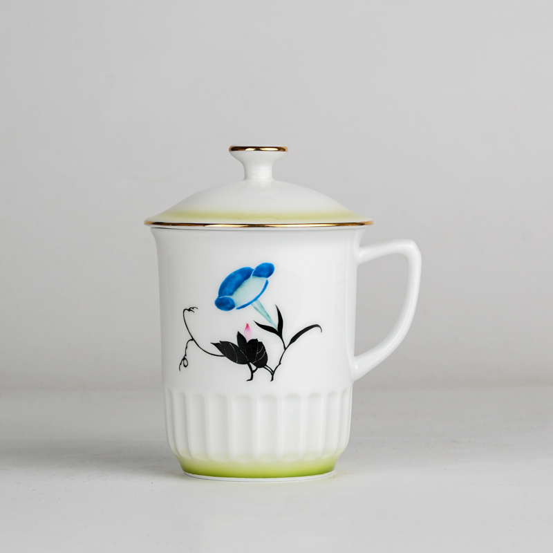 【央广非遗】古窑御器 牵牛花 办公杯