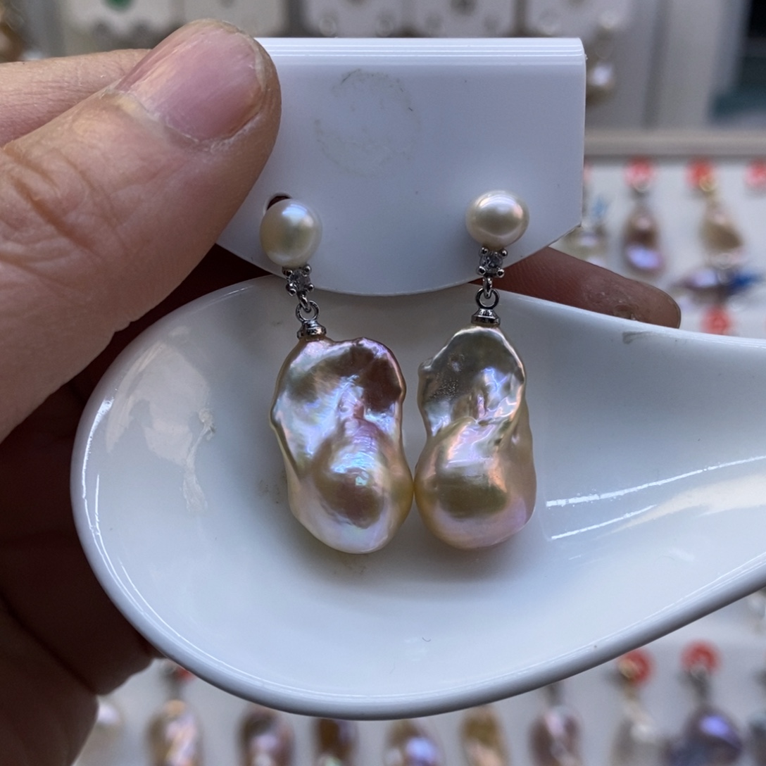 美***蛇淡水珍珠美丽哦哦哦未镶嵌