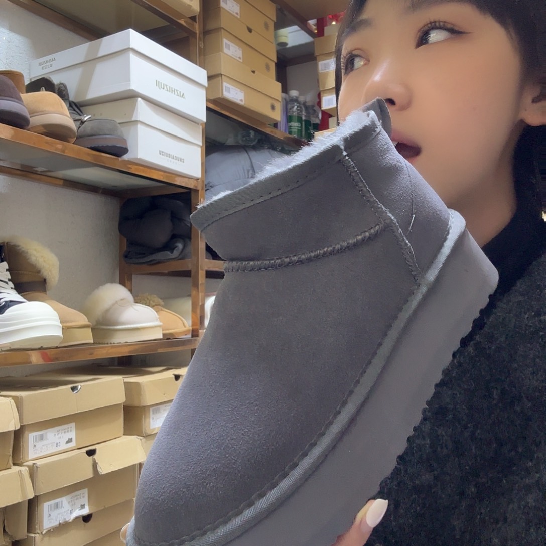 40码灰色雪地靴大棉