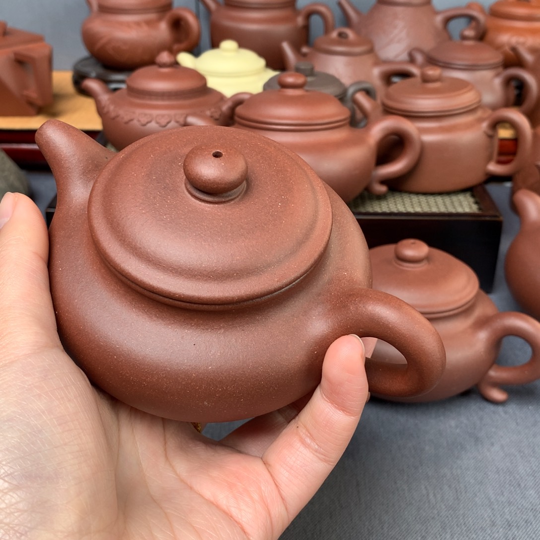 学***涯紫砂茶壶四号底槽青245尺寸