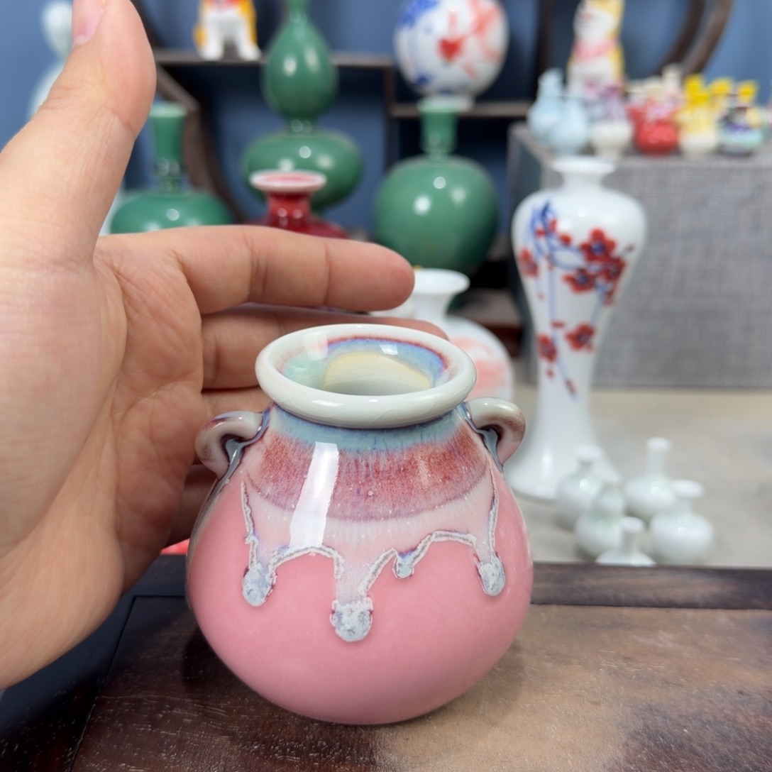 陶瓷手工小花器摆件