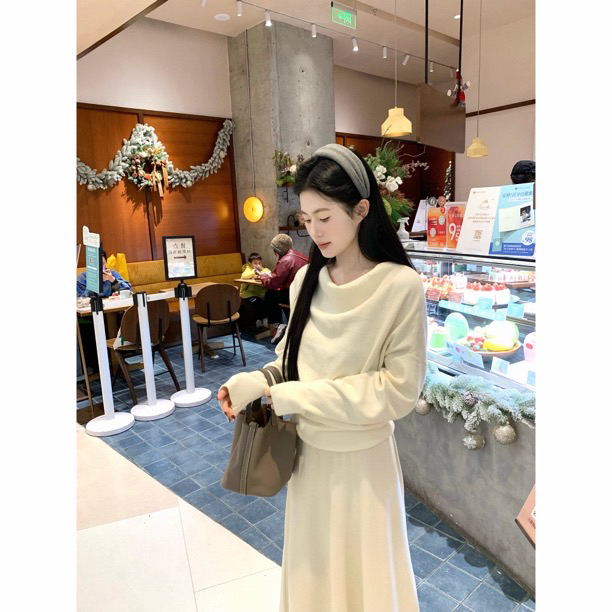 （6646）新品实拍一衣三穿高级显瘦气质百搭推推领毛衣