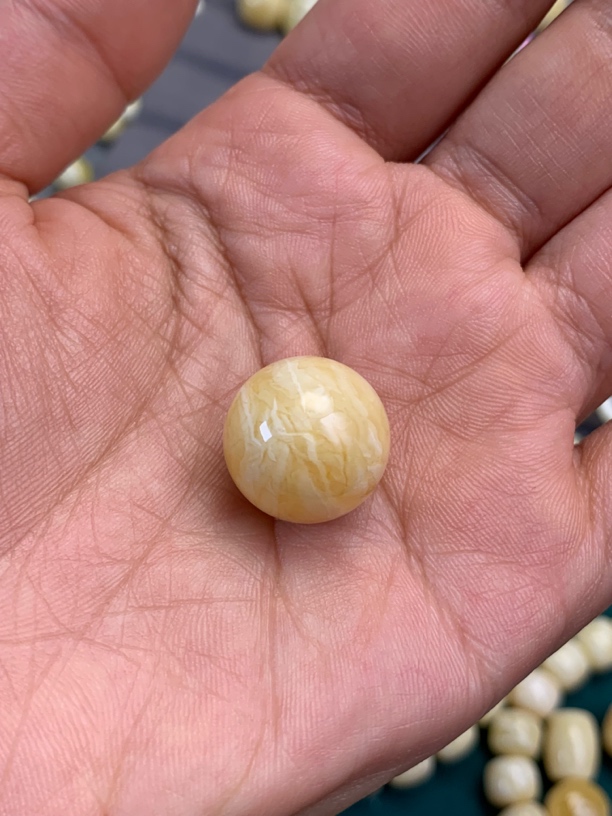 千层虎皮纹妖花蜡圆珠16.2mm