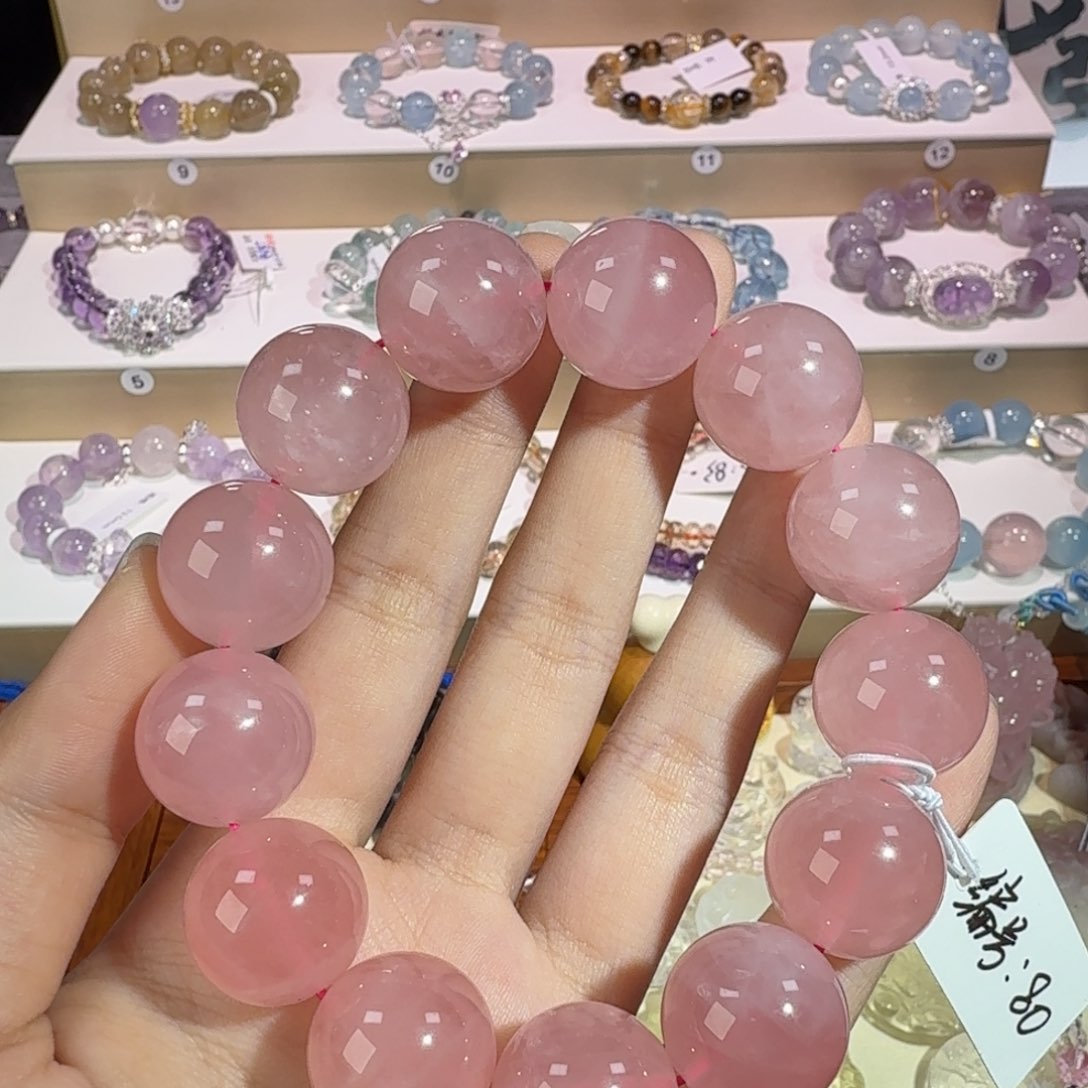 水晶手串未镶嵌马粉