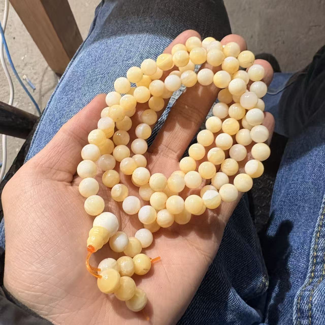 非金属羽毛项链 车厘子108DIY项链-8mm左右-多样性发其一v1834-1