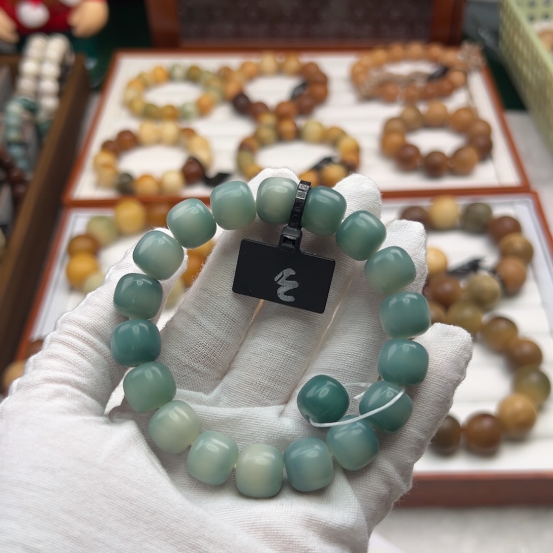 菩提根/象牙果手串卡12桶珠干磨全品3