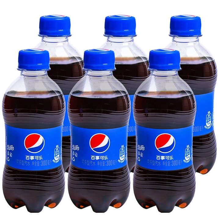 【6瓶】百事可乐含糖300ML*6瓶