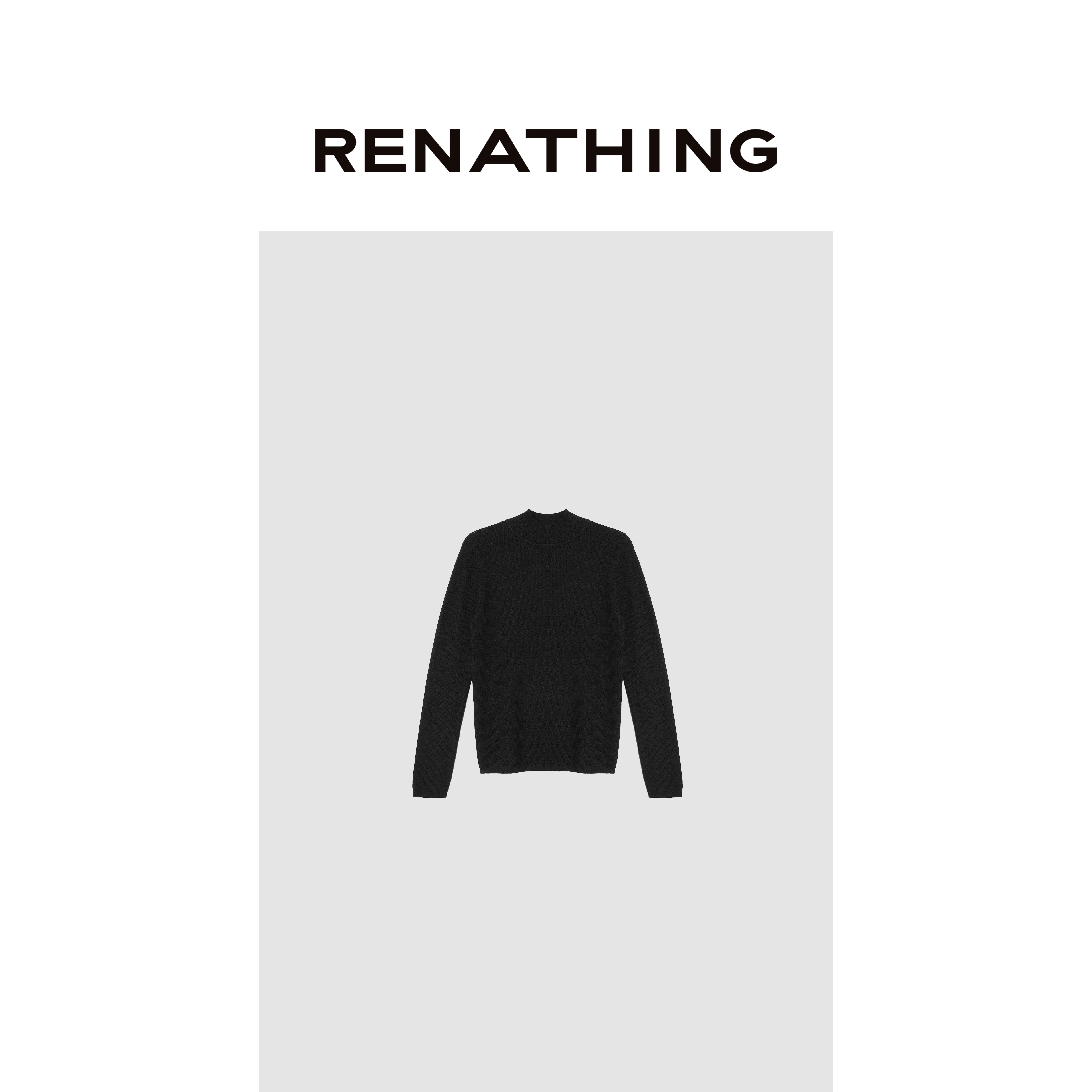 【RENATHING】羊绒半高领显瘦针织衫