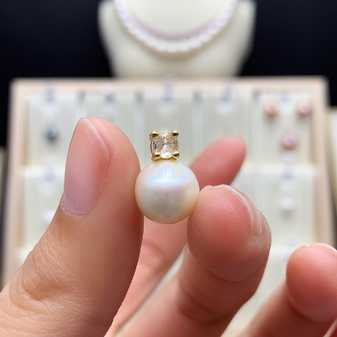 颈饰合金淡水珍珠