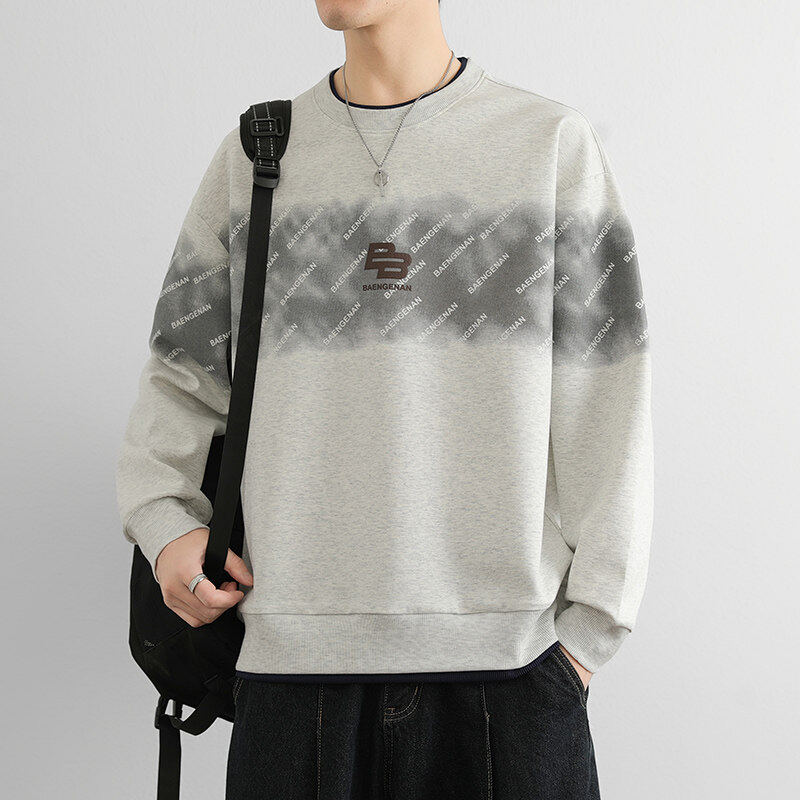 Lxy蓝星宇青少年卫衣青年潮牌宽松简约大方圆领2025春秋新款宽松