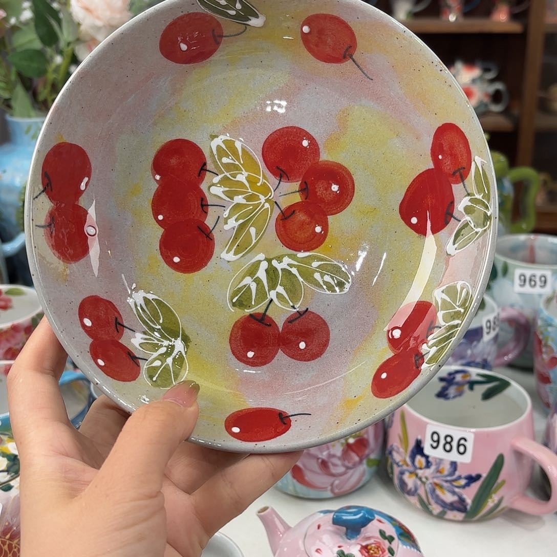 瓷片景德镇手绘高温釉下彩陶瓷茶具