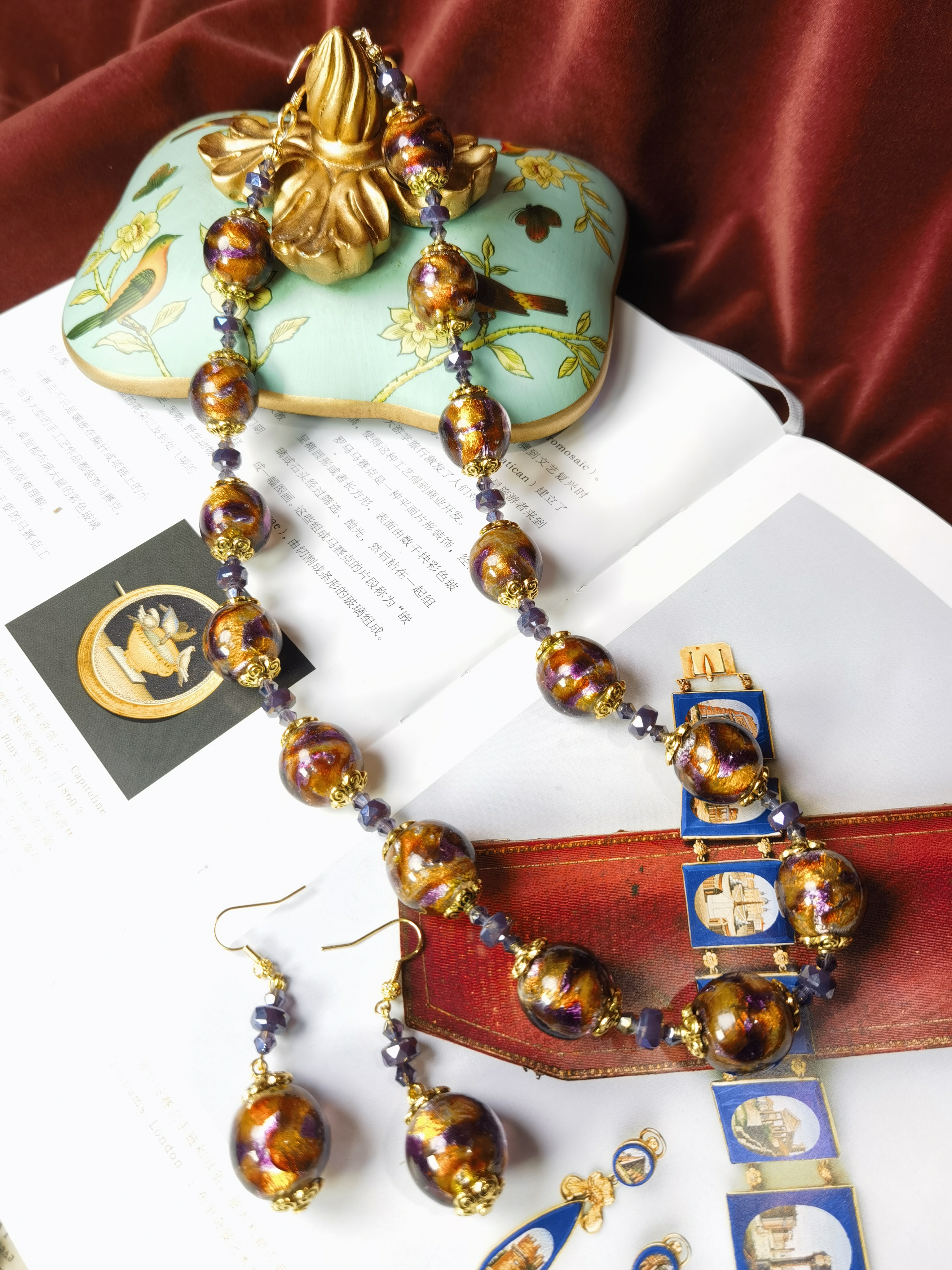 紫色人鱼姬琉璃项链