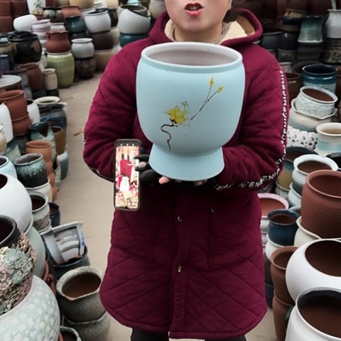 口20高25瑕疵盆子。