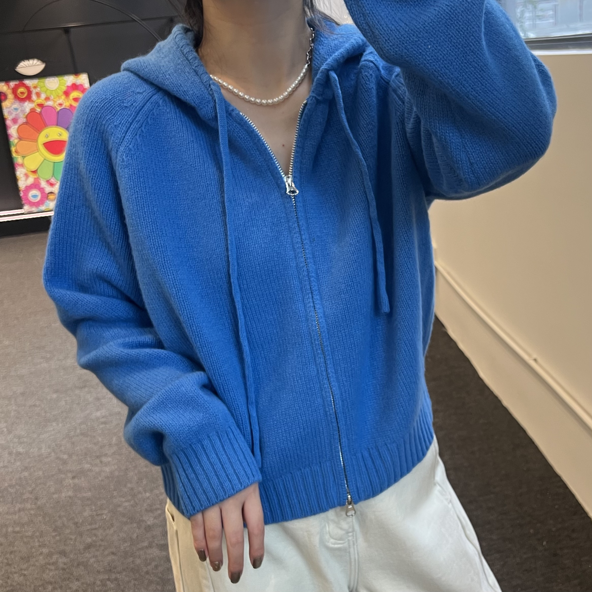 【拉链帽衫】全羊毛秋冬慵懒风休闲百搭长袖针织羊毛衫外套61218