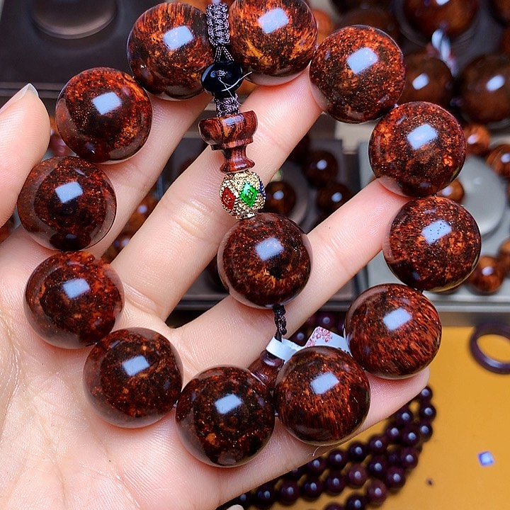 花梨木类手串/手链黄花梨风化料老挝花梨土埋料2.0