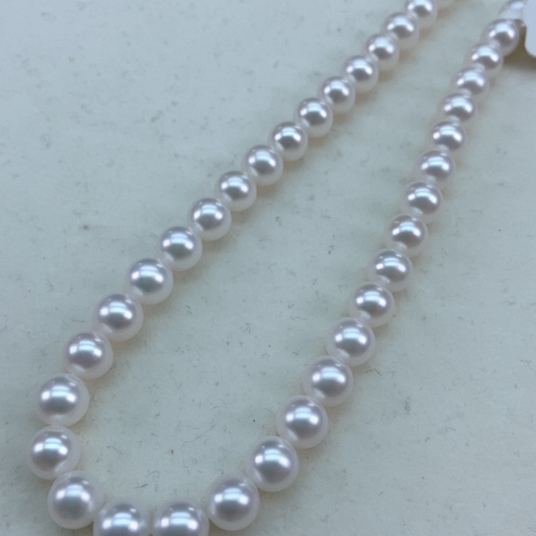 银S925镶嵌淡水珍珠6.5/7极光绸缎白几乎无暇