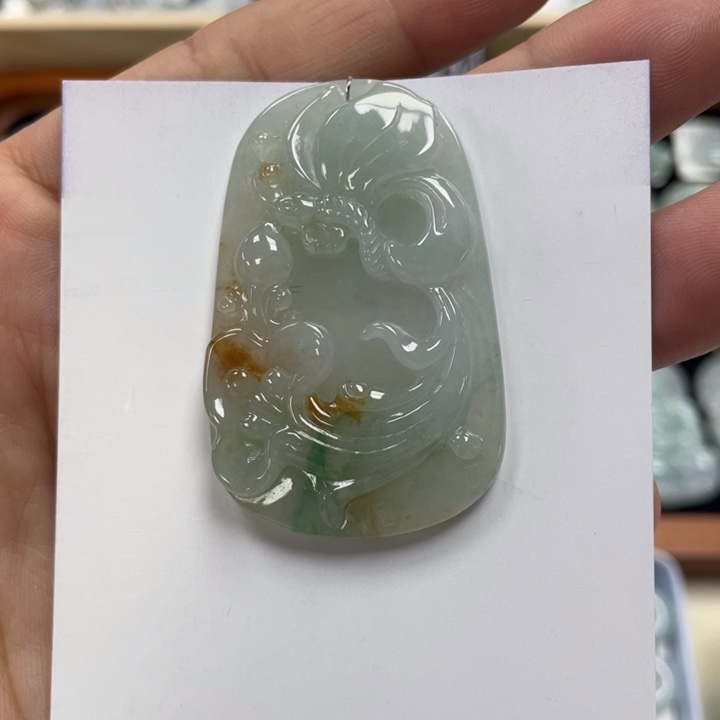 颈饰未镶嵌翡翠花开富贵