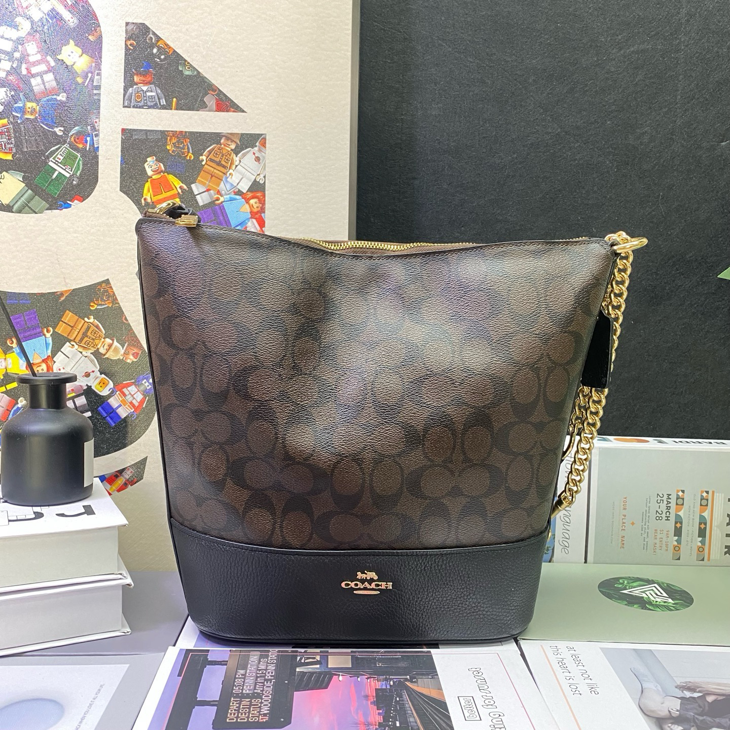 95新 COACH/蔻驰 22782斜挎包25*31