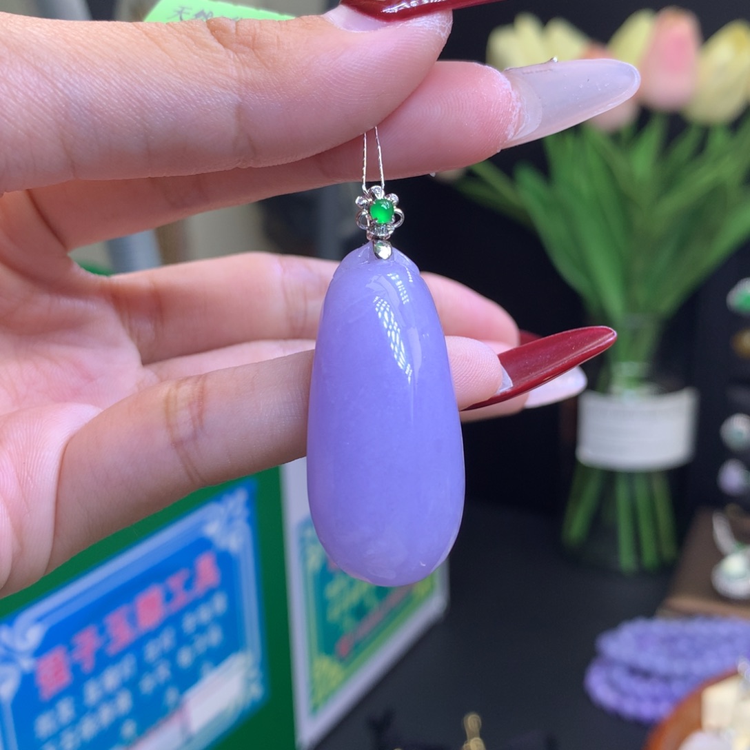 翡翠颈饰18K金镶嵌天然