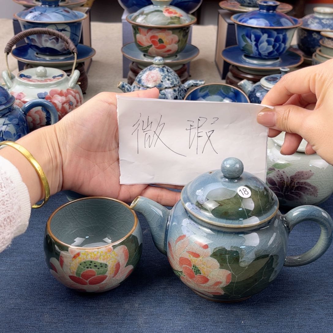 杯砂****地景德镇手绘手工茶具