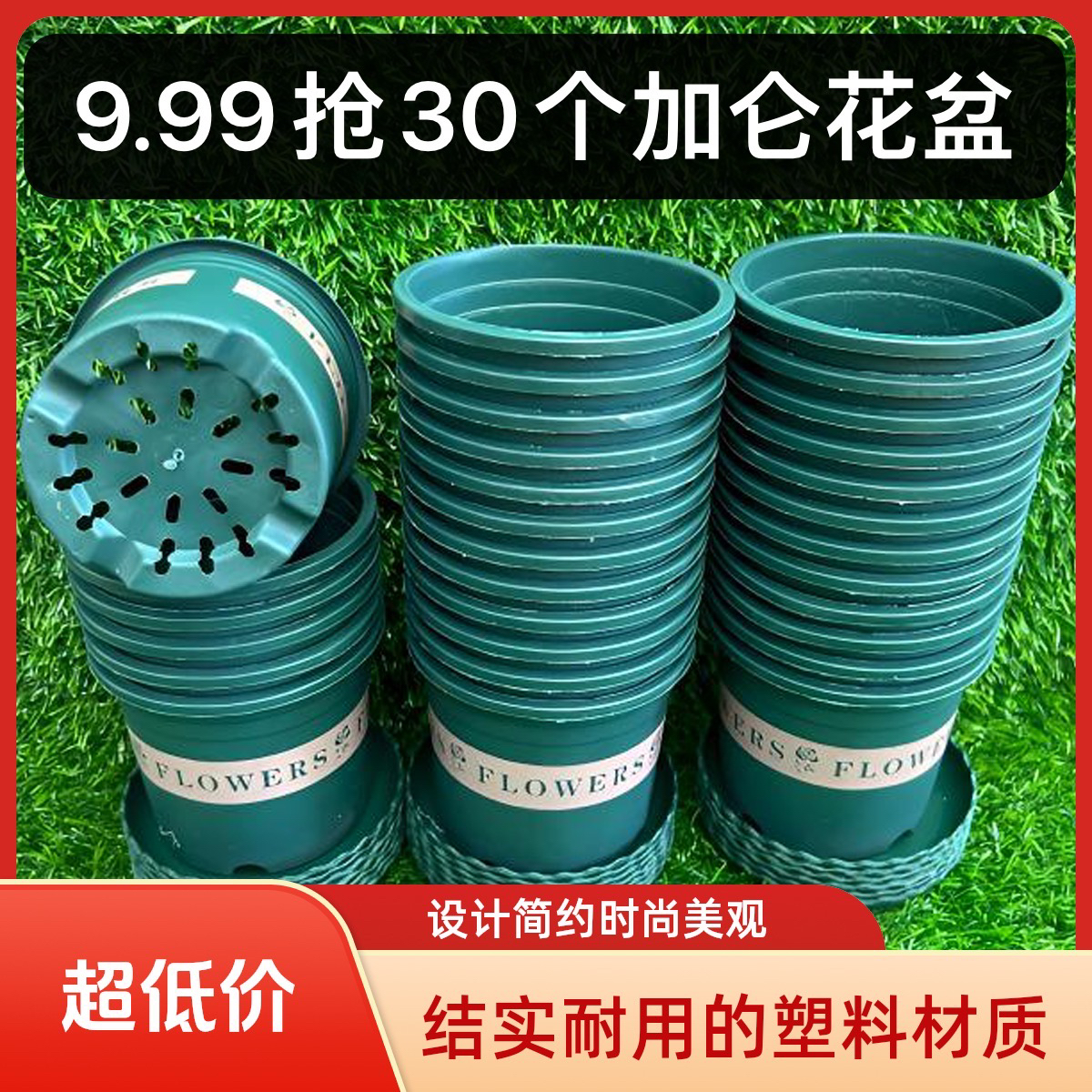 30个【口径10.5高9.5】多肉加仑花盆扦插育苗多孔透气花盆