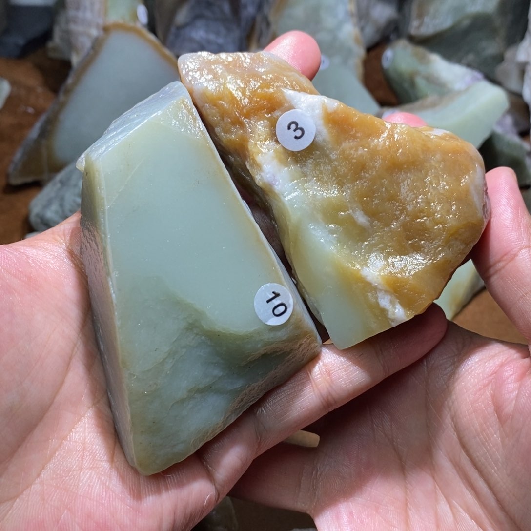 未镶嵌和田玉珠宝半成品老*星