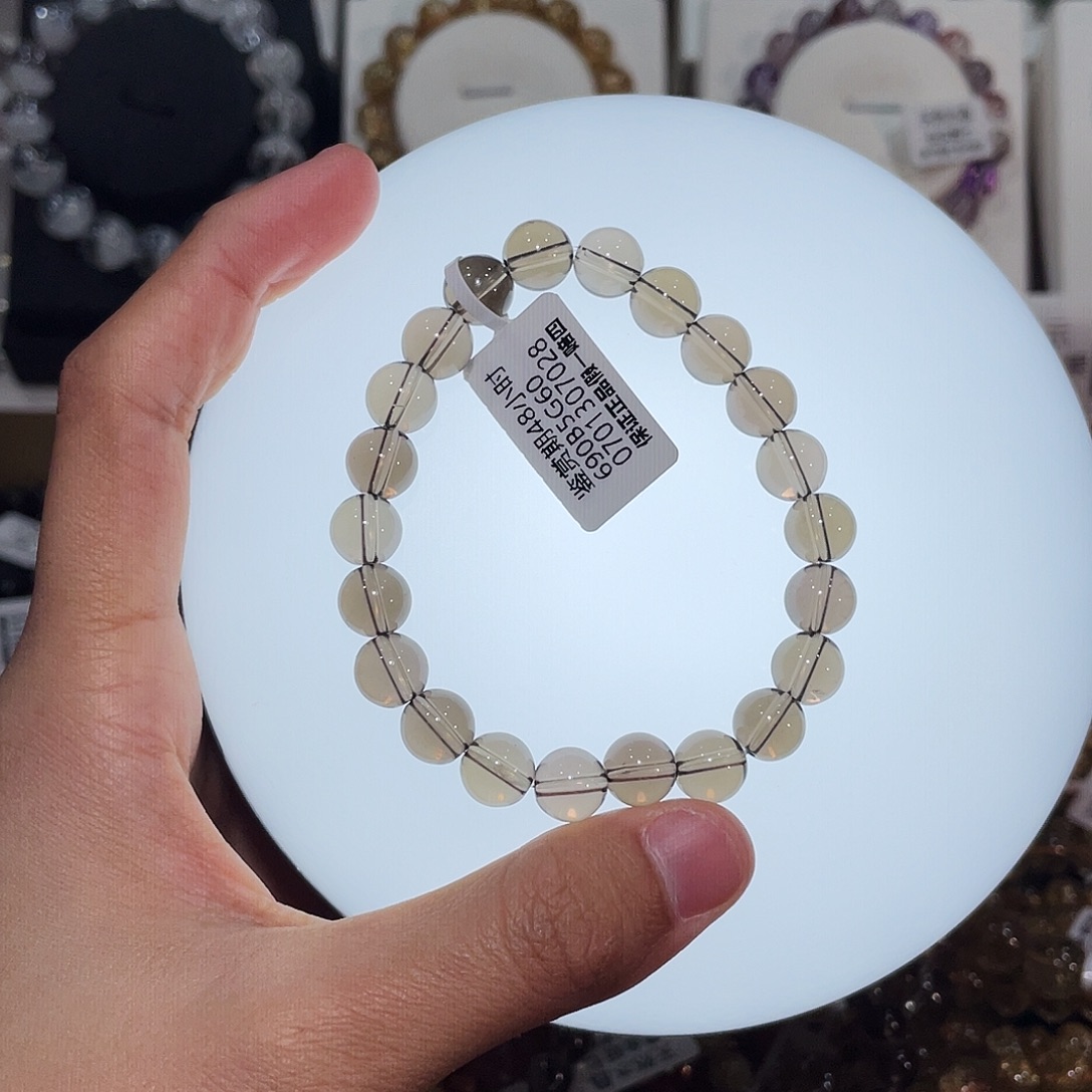 墨***禾水晶手链未镶嵌茶晶8mm
