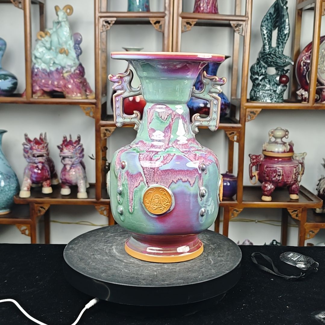 摆件钧瓷摆件神后镇钧瓷