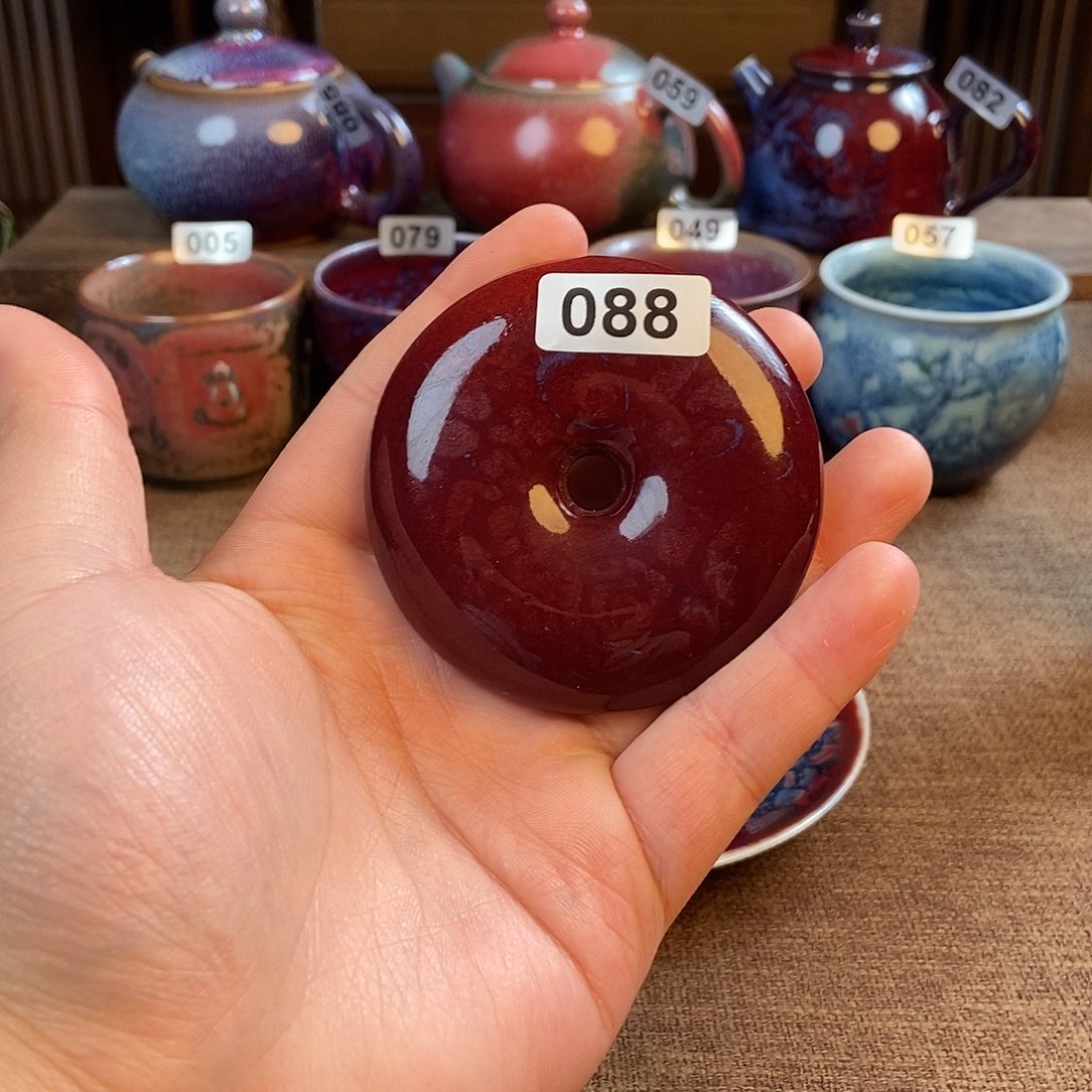 摆件用****0钧瓷茶壶茶具