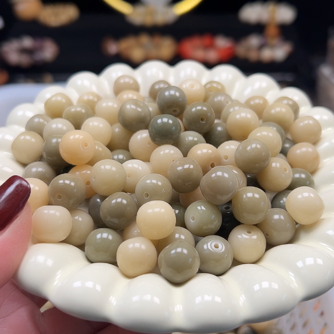 菩提根/象牙果手串卡13芋泥苹果150颗