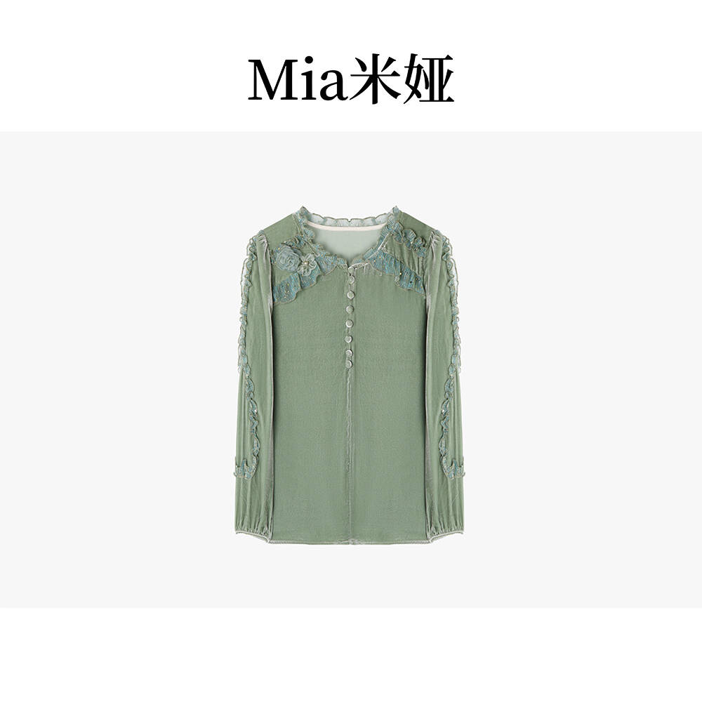 春季新款高贵气质长袖丝绒衬衫流行时尚百搭上衣女 DY5285