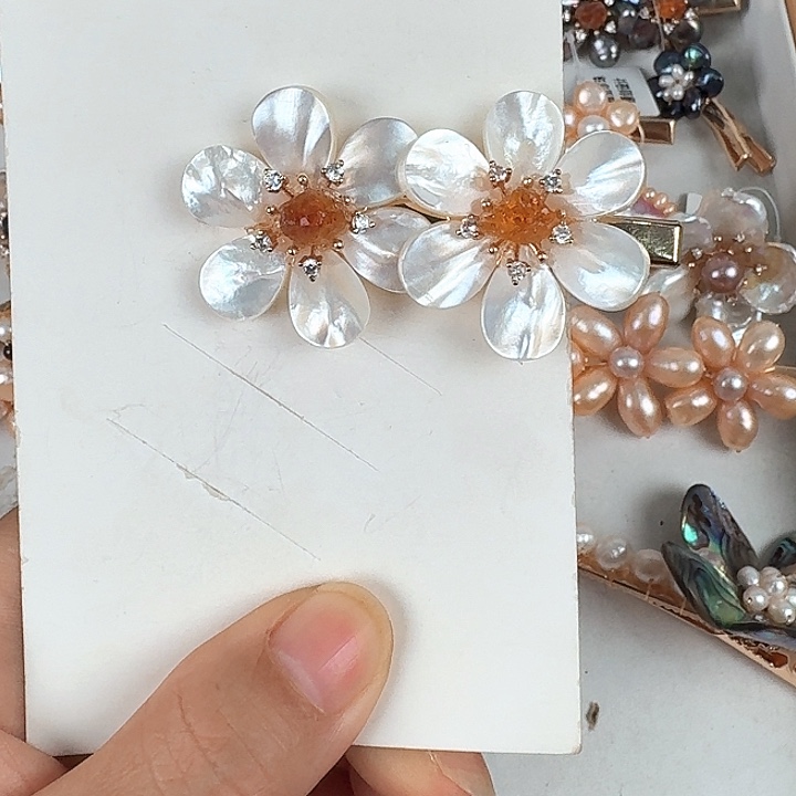 淡水珍珠发饰未镶嵌