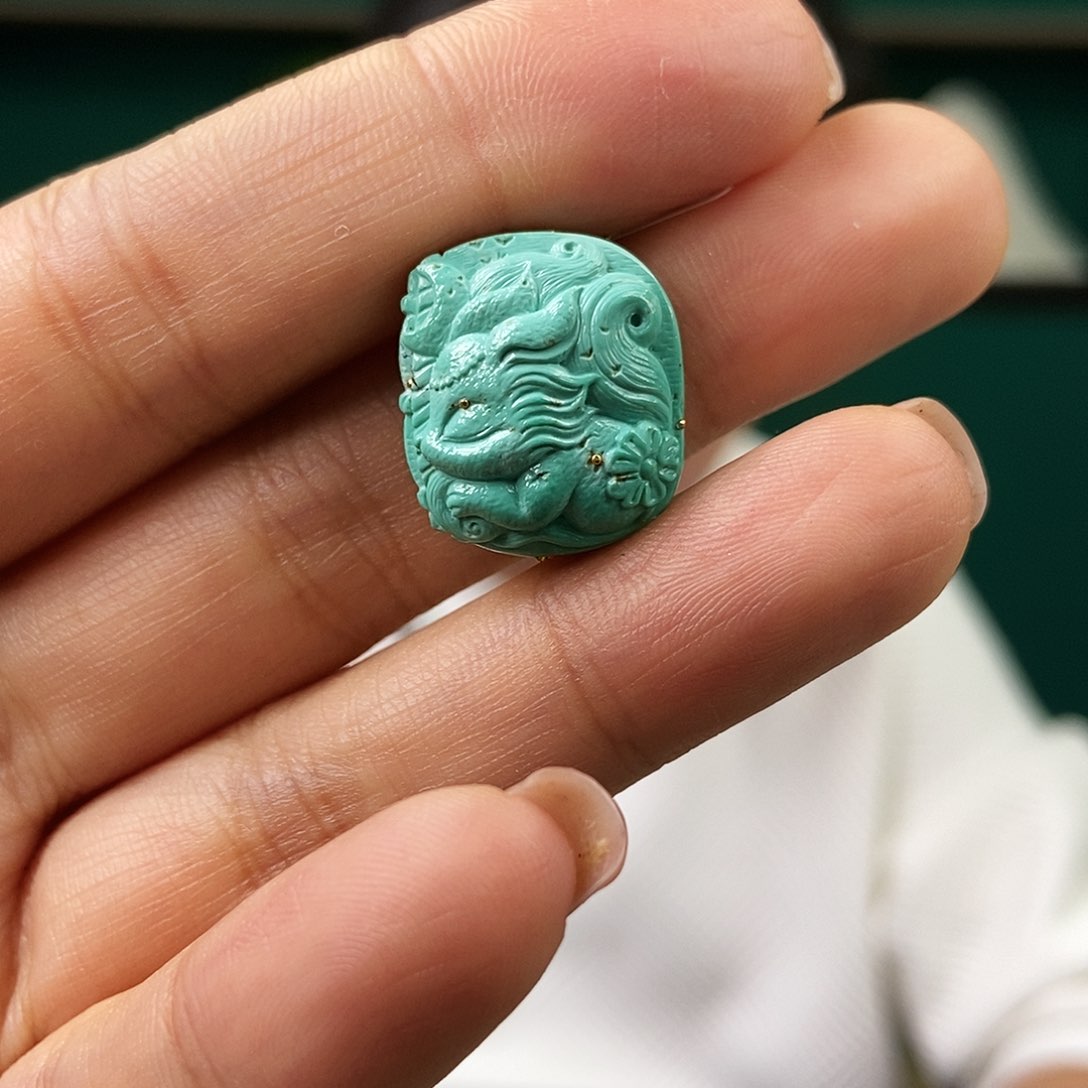 未镶嵌绿松石珠宝奇石