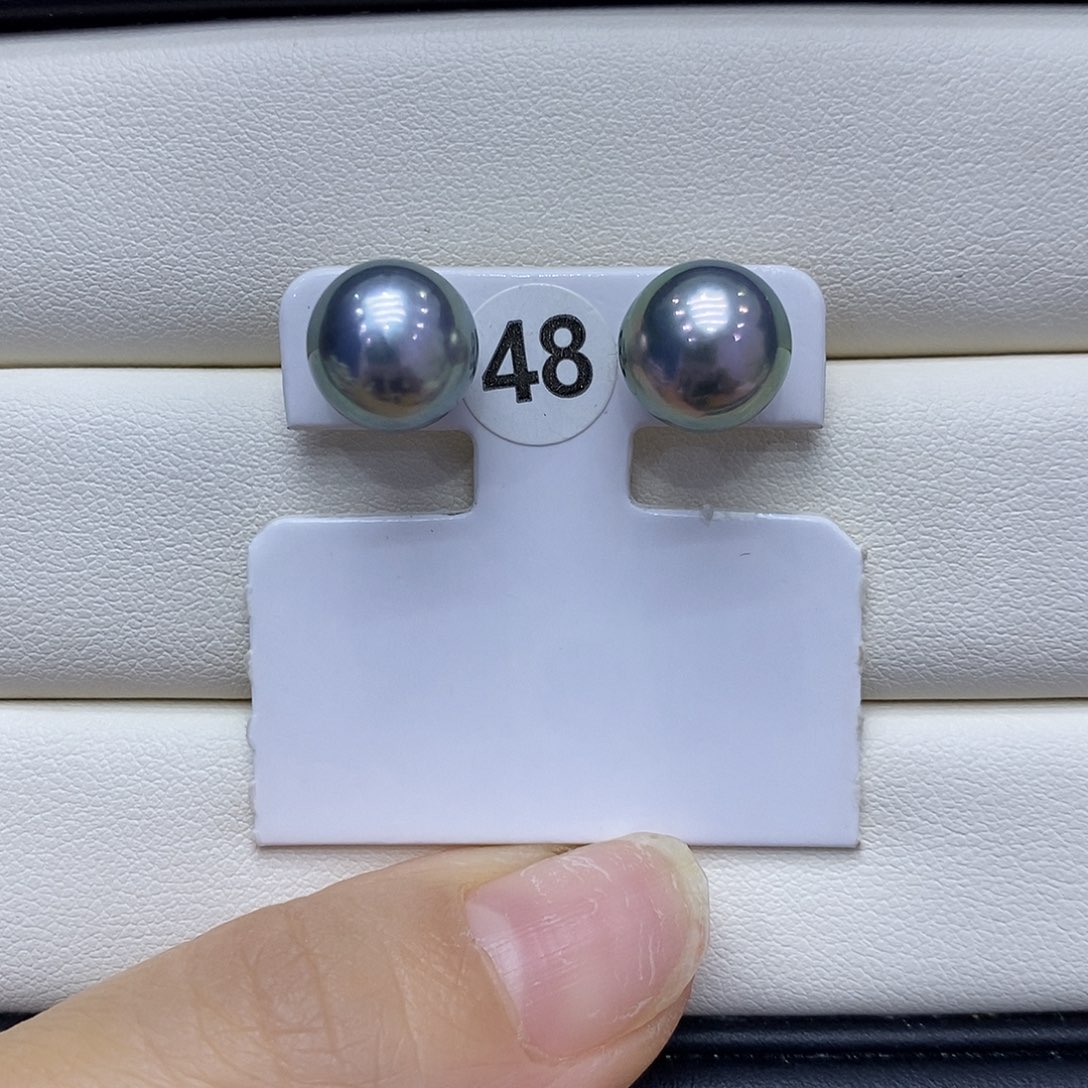 18K金镶嵌海水珍珠耳饰10到11点位