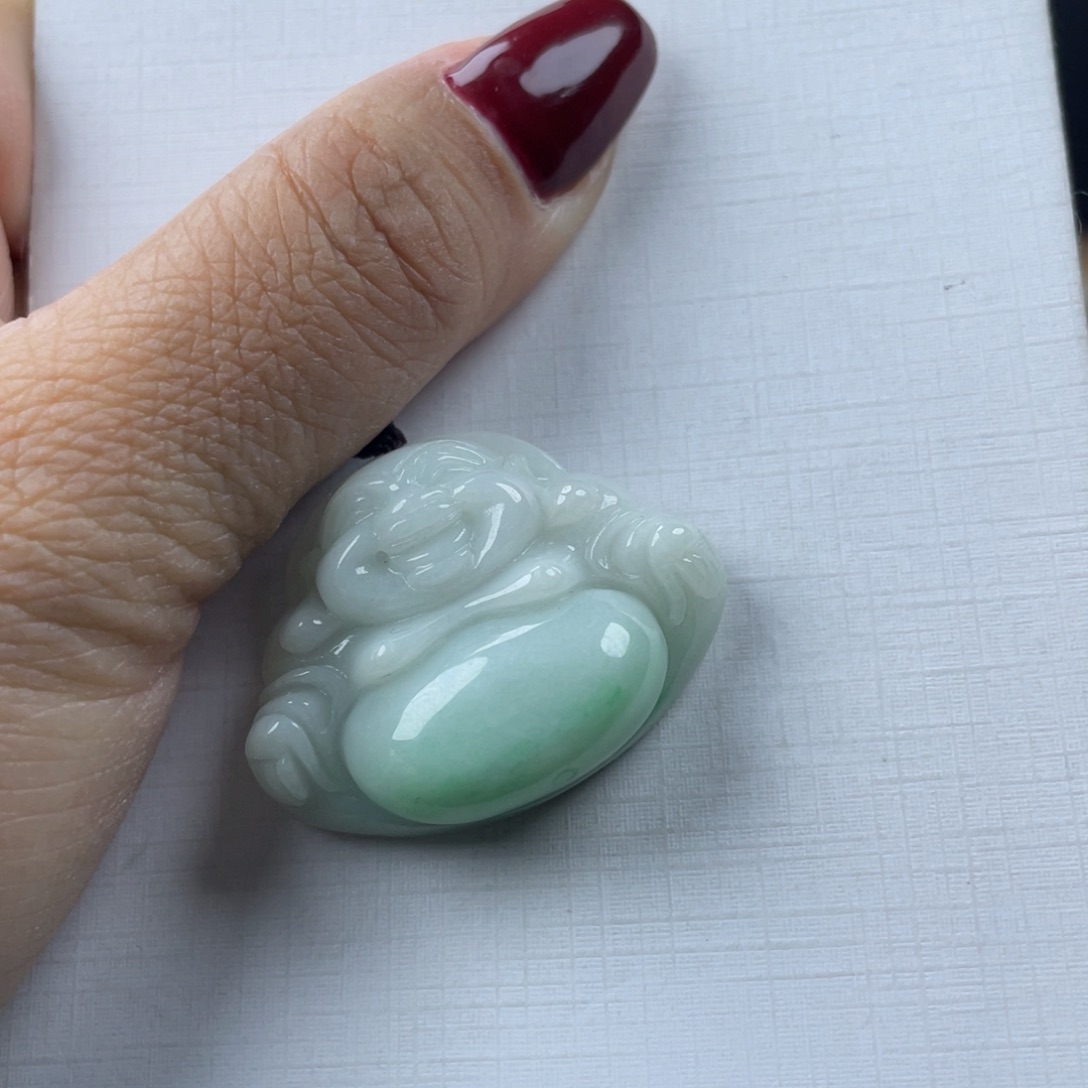 一***.翡翠未镶嵌项圈佛公