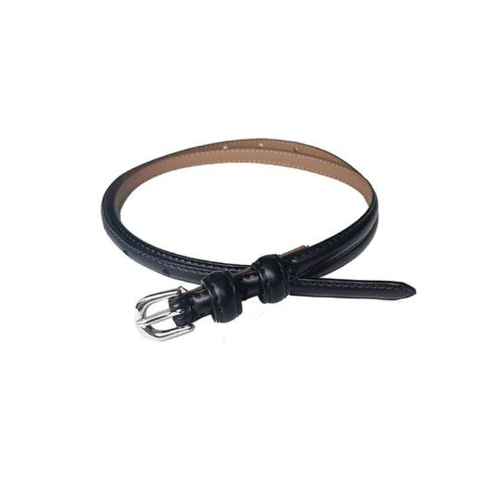 圣迪奥简约女士休闲百搭便捷纯色黑色腰带S22384418