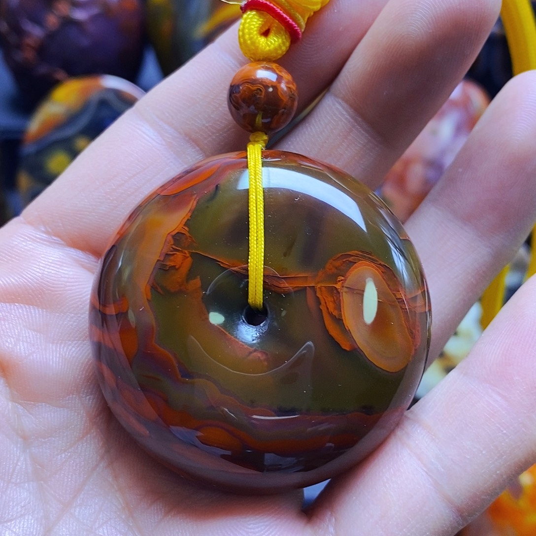 人***意玛瑙/玉髓未镶嵌吊坠(不含链)