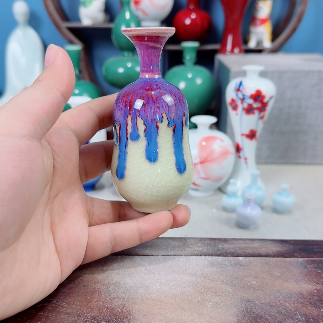 陶瓷手工小花器摆件