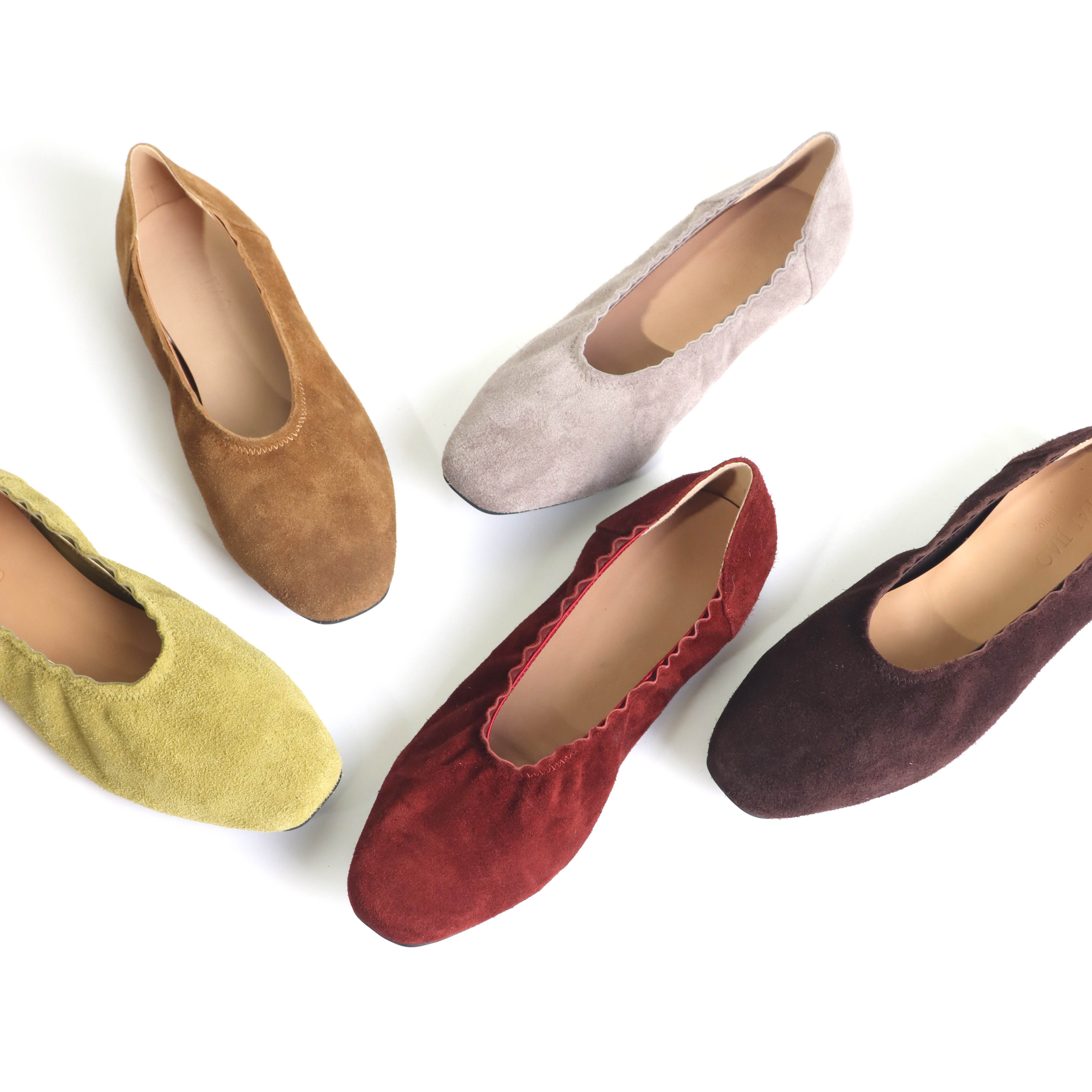 韩版软皮平底浅口单鞋女春秋新款气质马反绒一脚蹬奶奶鞋XC1188-1