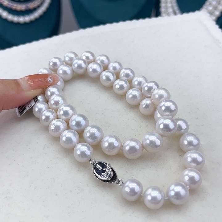 淡水珍珠颈饰银S925镶嵌10➕极光炫彩高品