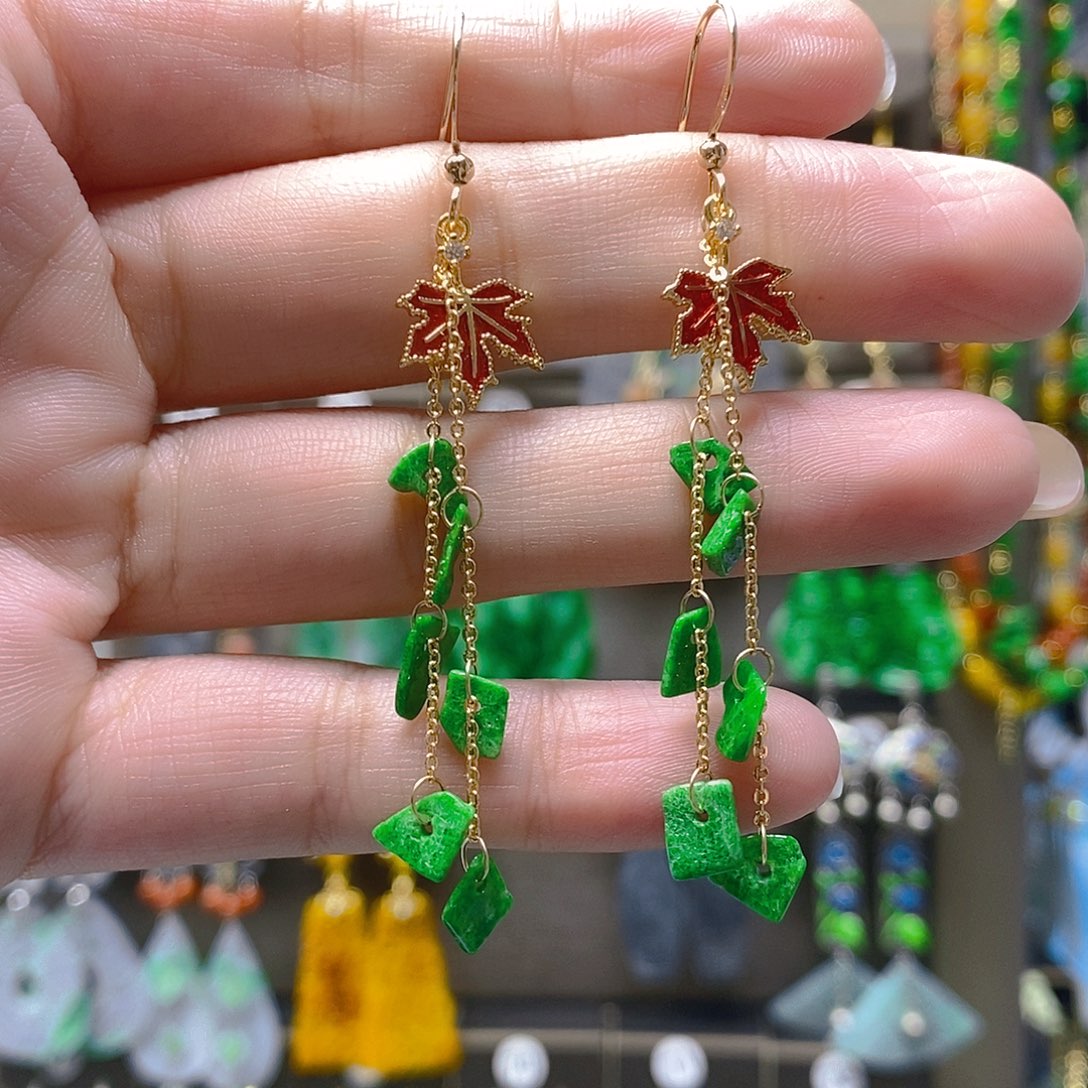 未镶嵌翡翠耳饰翡翠