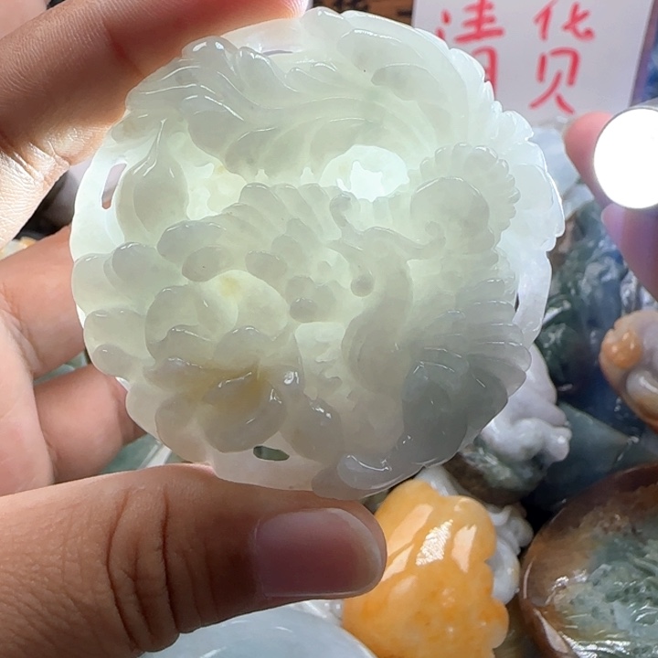 翡翠未镶嵌颈饰保真天然A货翡翠