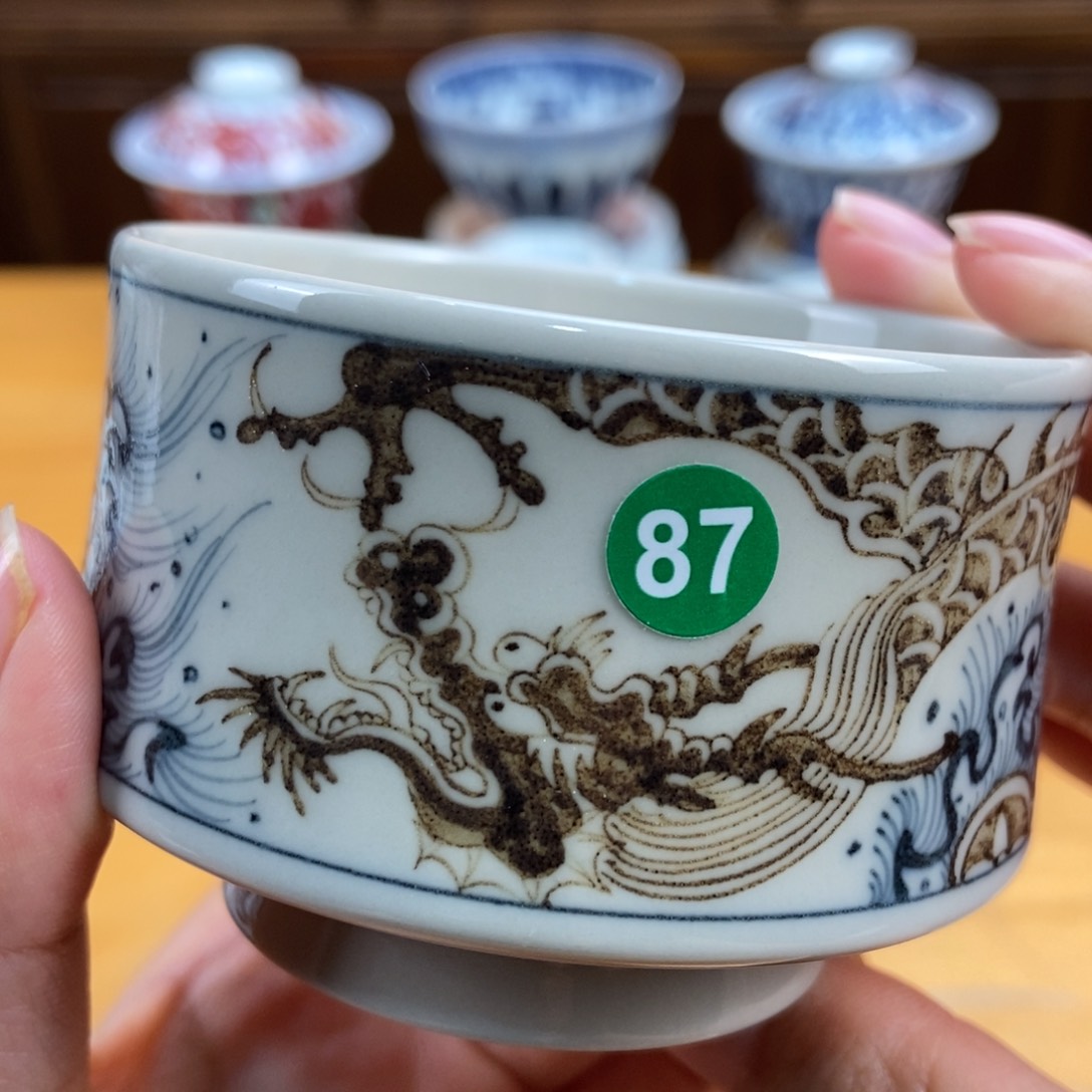 手绘现代茶具非古董