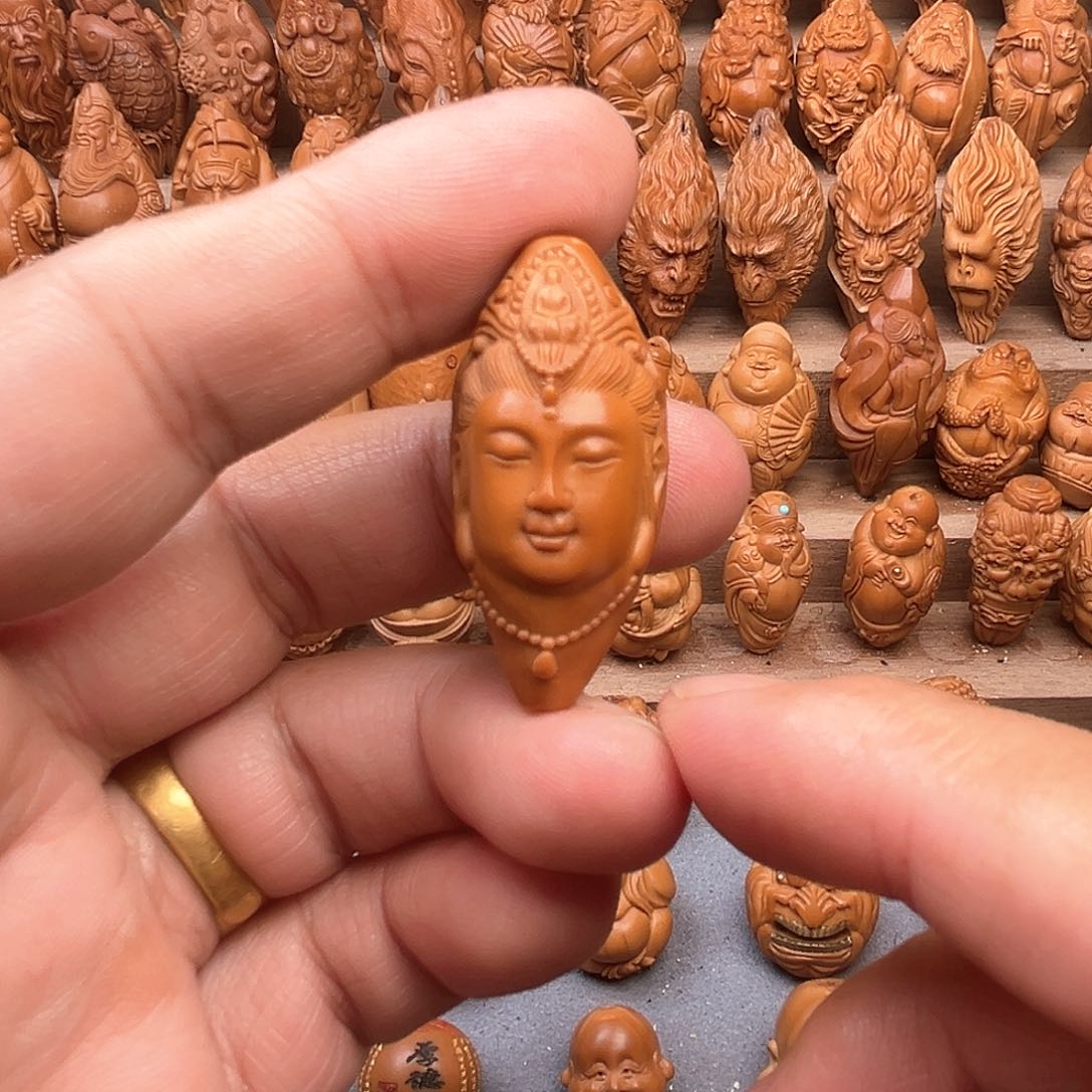 橄榄核吊坠18观音福利