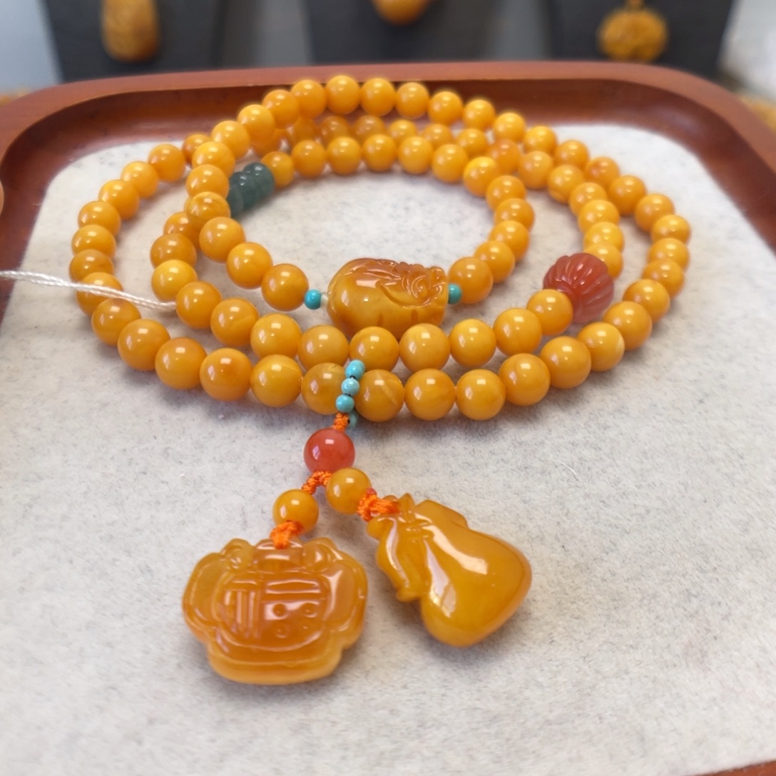 蜜蜡未镶嵌手串蜜蜡