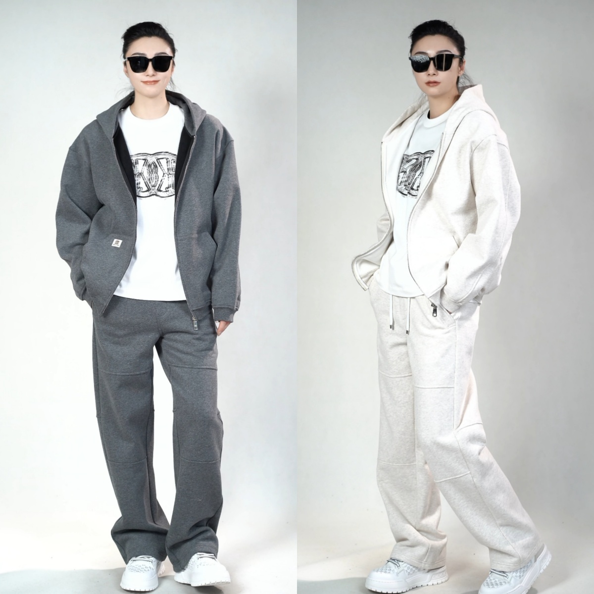 迪卡里奥费雷内里磨毛套装53TZ929A+B秋冬款男装时尚保暖休闲套装