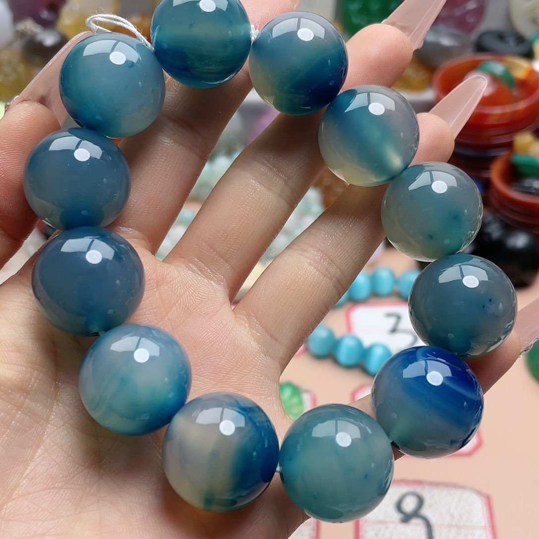 玛瑙/玉髓颈饰合金伯*