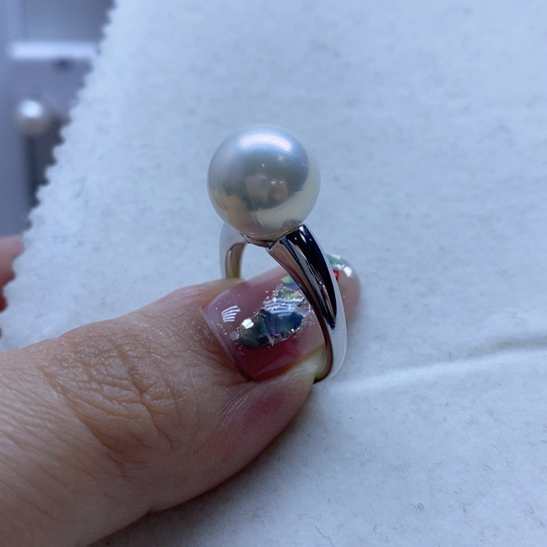 淡水珍珠戒指银S925镶嵌