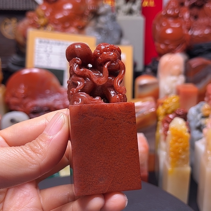 寿山石精品寿山石芙蓉老挝印章